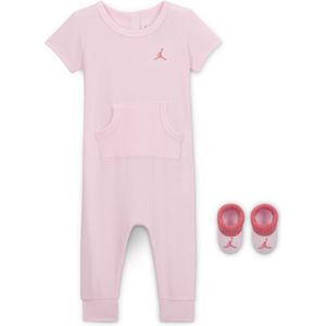 Jordan Essential tweedelige coverall set met korte mouwen voor baby's - Roze