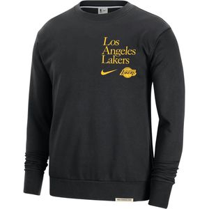 Los Angeles Lakers Standard Issue Nike NBA-sweatshirt met ronde hals en Dri-FIT voor heren - Zwart