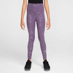 Nike One Dri-FIT legging met hoge taille voor meisjes - Paars