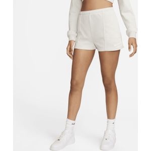 Nike Sportswear Chill Terry aansluitende damesshorts met hoge taille van sweatstof (5 cm) - Bruin