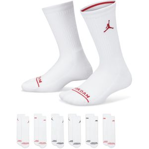 Jordan Crew sokken voor kleuters (6 paar) - Wit