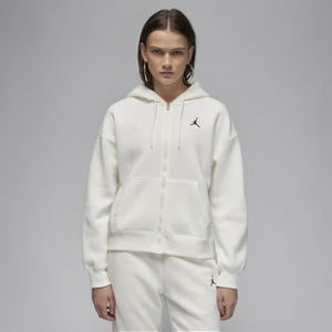 Jordan Brooklyn Fleece hoodie met rits voor dames - Wit