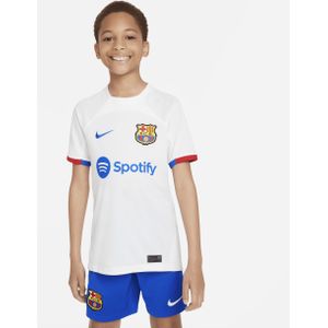FC Barcelona 2023/24 Stadium Uit Nike Dri-FIT voetbalshirt voor kids - Wit