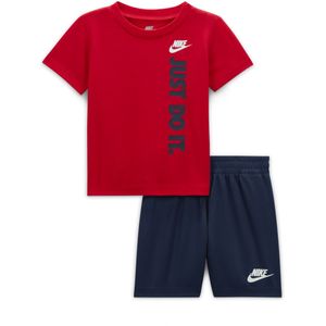 Nike Sportswear set met shorts van sweatstof voor baby's (12��–24 maanden) - Blauw