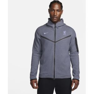 Liverpool FC Tech Fleece Windrunner Third Nike voetbalhoodie met rits over de hele lengte voor heren - Grijs