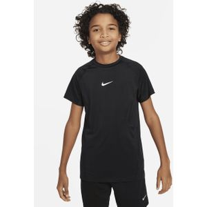 Nike Pro jongenstop met Dri-FIT en korte mouwen - Zwart