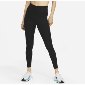 Nike Epic Fast Hardlooplegging met halfhoge taille en zak voor dames - Zwart