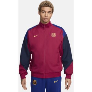 FC Barcelona Strike Nike voetbaltrainingsjack met rits en Dri-FIT voor heren - Blauw