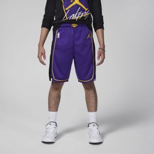 Los Angeles Lakers Statement Edition Swingman Jordan NBA-basketbalshorts voor kids - Paars