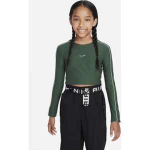 Nike Sportswear croptop met lange mouwen voor meisjes - Rood