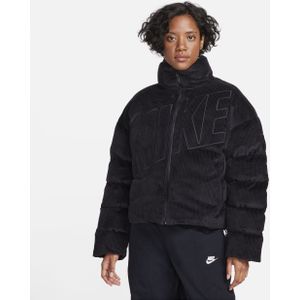 Nike Sportswear Essential Therma-FIT oversized gewatteerd corduroy jack voor dames - Bruin