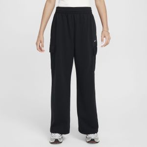 Nike Sportswear Dri-FIT oversized fleecebroek voor meisjes - Zwart