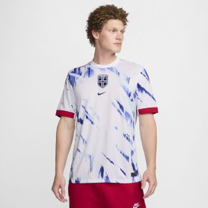 Noorwegen (herenelftal) 2024/25 Stadium Uit Nike Dri-FIT replica voetbalshirt voor heren - Wit