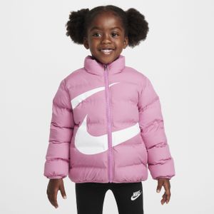 Nike Wrapped Swoosh gewatteerd jack met reliëf voor peuters - Roze