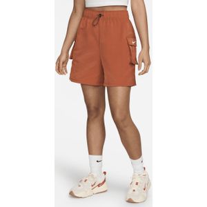 Nike Sportswear Essential Geweven damesshorts met hoge taille - Zwart