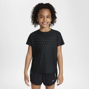 Nike Dri-FIT ADV top met korte mouwen voor meisjes - Zwart