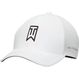 Tiger Woods gestructureerde Nike Dri-FIT ADV Club pet - Wit