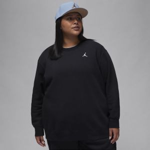 Jordan Brooklyn Fleece sweatshirt met ronde hals voor dames (Plus Size) - Zwart