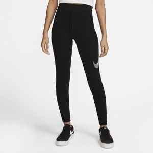 Nike Sportswear Swoosh Legging met hoge taille voor dames - Zwart