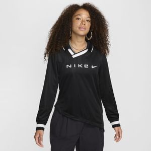 Nike Sportswear Collection Dri-FIT jacquard jersey met lange mouwen voor dames - Zwart