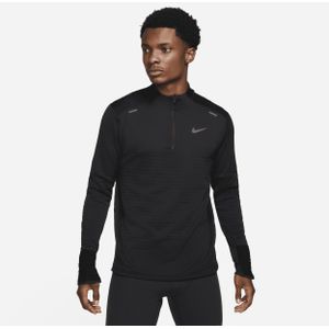 Nike Therma-FIT Repel Hardlooptop met korte rits voor heren - Zwart