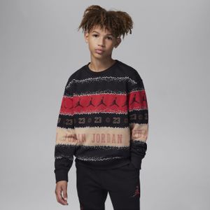 Jordan MJ Holiday Fleece Crew top voor kids - Zwart