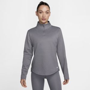 Nike Therma-FIT One Damestop met halflange rits en lange mouwen - Grijs