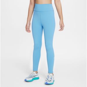 Nike One Dri-FIT legging met hoge taille voor meisjes - Blauw