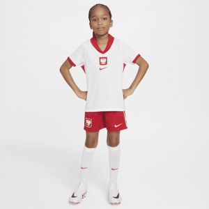 Polen 2024/25 Stadium Thuis Nike replica voetbalshorts met Dri-FIT voor kids - Wit