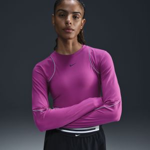 Nike Running Division hardlooptop met lange mouwen voor dames - Zwart