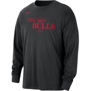 Chicago Bulls Courtside Nike NBA-herenshirt met lange mouwen - Zwart