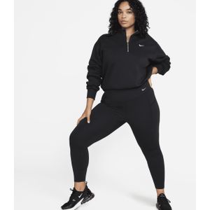 Nike Universa Lange legging met hoge taille, zakken en medium ondersteuning voor dames (Plus Size) - Zwart