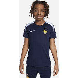 FFF Strike Nike Dri-FIT knit voetbaltop met korte mouwen voor kids - Blauw