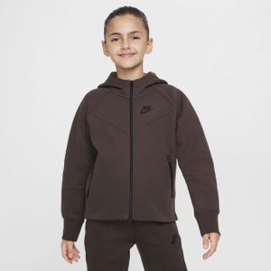 Nike Sportswear Tech Fleece Hoodie met rits over de hele lengte voor meisjes - Grijs