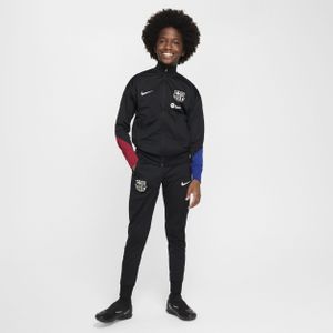 FC Barcelona Strike Nike Dri-FIT knit voetbaltrainingspak voor kids - Zwart