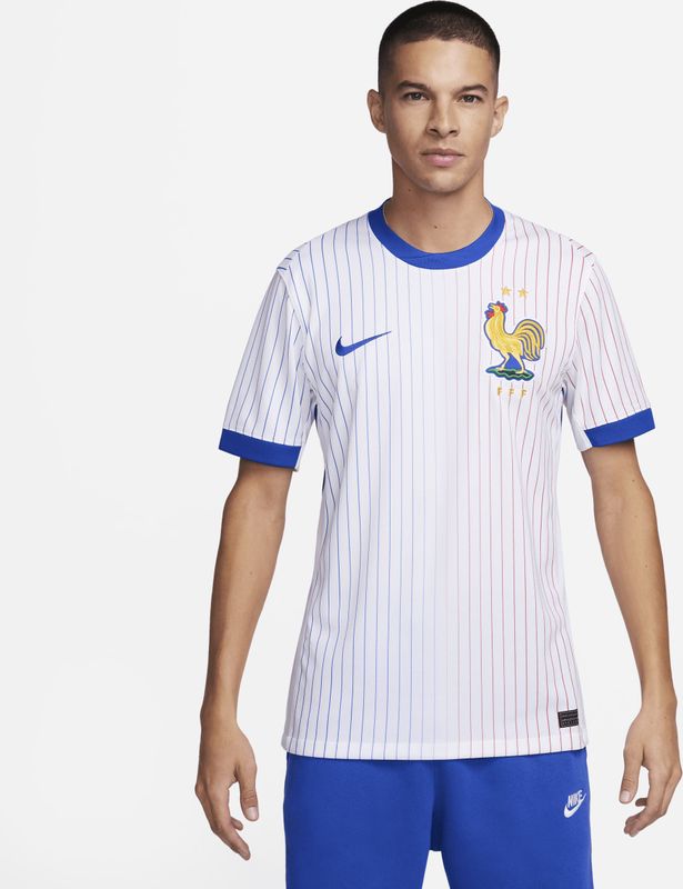 FFF (herenelftal) 2024/25 Stadium Uit Nike Dri-FIT replica voetbalshirt voor heren - Wit