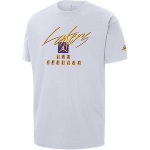 Los Angeles Lakers Courtside Statement Edition Jordan Max90 NBA-herenshirt - Wit