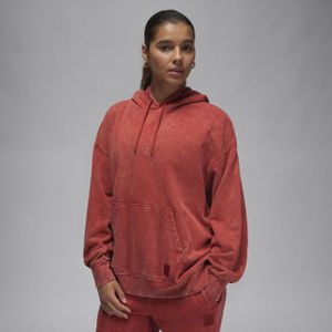 Jordan Flight Fleece gewassen hoodie voor dames - Rood