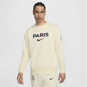 Paris Saint-Germain Club Nike voetbalsweatshirt met ronde hals van sweatstof voor heren - Wit