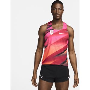 Nike AeroSwift Bowerman Track Club hardloopsinglet voor heren - Rood