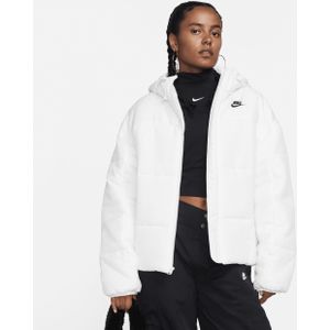 Nike Sportswear Classic Puffer Therma-FIT ruimvallend damesjack met capuchon - Wit