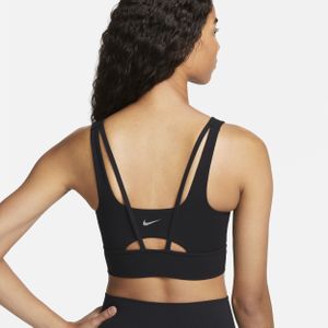 Nike Zenvy lange sport-bh met vulling en medium ondersteuning - Zwart