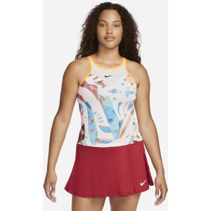 NikeCourt Dri-FIT Slam tennistanktop met print voor dames - Wit