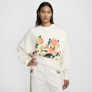 Nike Sportswear Phoenix Fleece Women's Artist Collection extra oversized sweatshirt met ronde hals - Wit