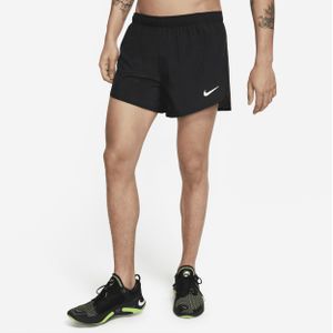Nike Fast Gevoerde racingshorts voor heren (10 cm) - Zwart