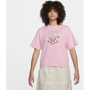 Nike Sportswear T-shirt met recht design voor dames - Roze