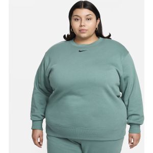 Nike Sportswear Phoenix Fleece oversized sweatshirt van fleece met ronde hals voor dames (Plus Size) - Groen