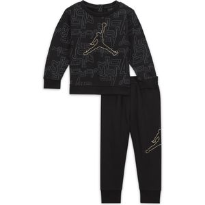 Jordan Take Flight Black and Gold Crew tweedelige babyset - Zwart