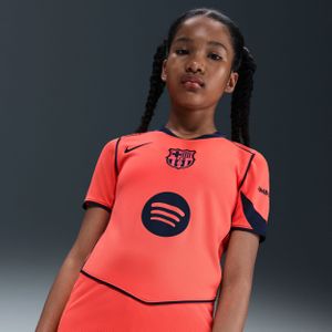 FC Barcelona 2025/26 Stadium Derde Nike Total 90 replicavoetbalshirt met Dri-FIT voor kids - Oranje