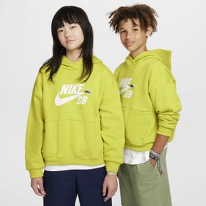 Nike SB Icon Fleece EasyOn oversized hoodie voor kids - Groen